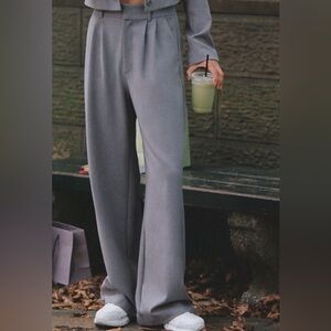 Abercrombie and Fitch Gray Wide Leg Trousers